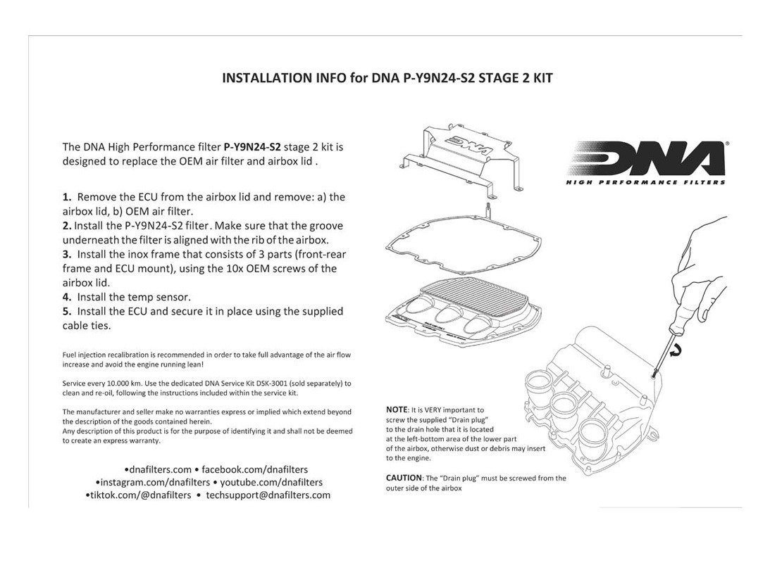 ΦΙΛΤΡΟ ΑΕΡΟΣ DNA YAMAHA MT-09 / XSR 900 GP-GT 2024 STAGE 2 AIR BOX FILTER - Image 5